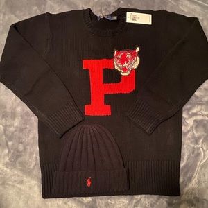 Black and Red Polo Sweater